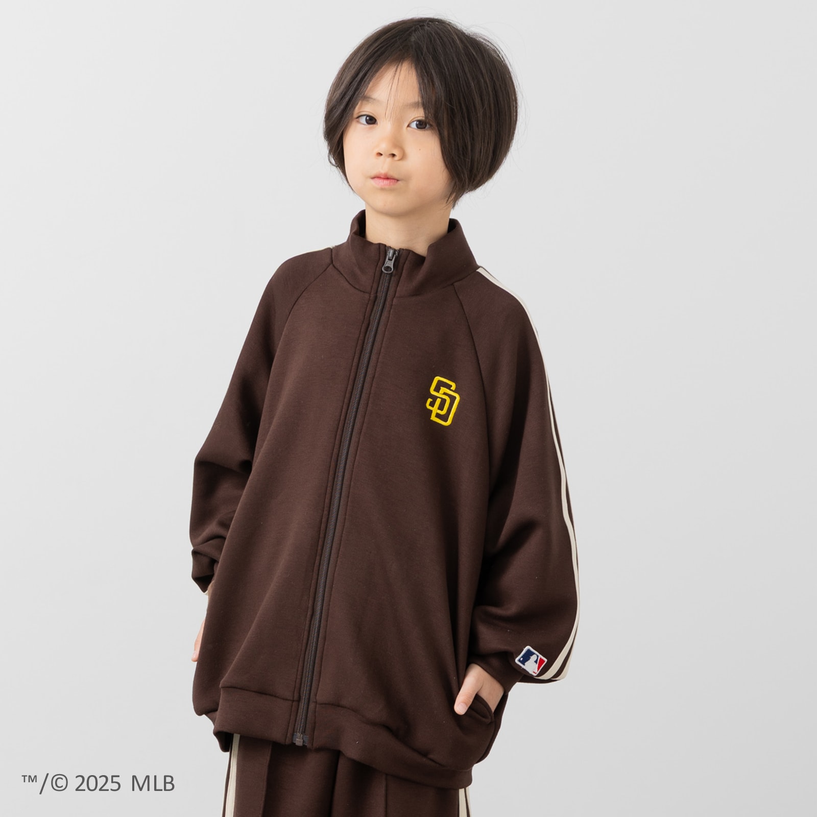 MLB キッズ ドラックジャケット 子供服 ジャンパー 男の子 ロゴ