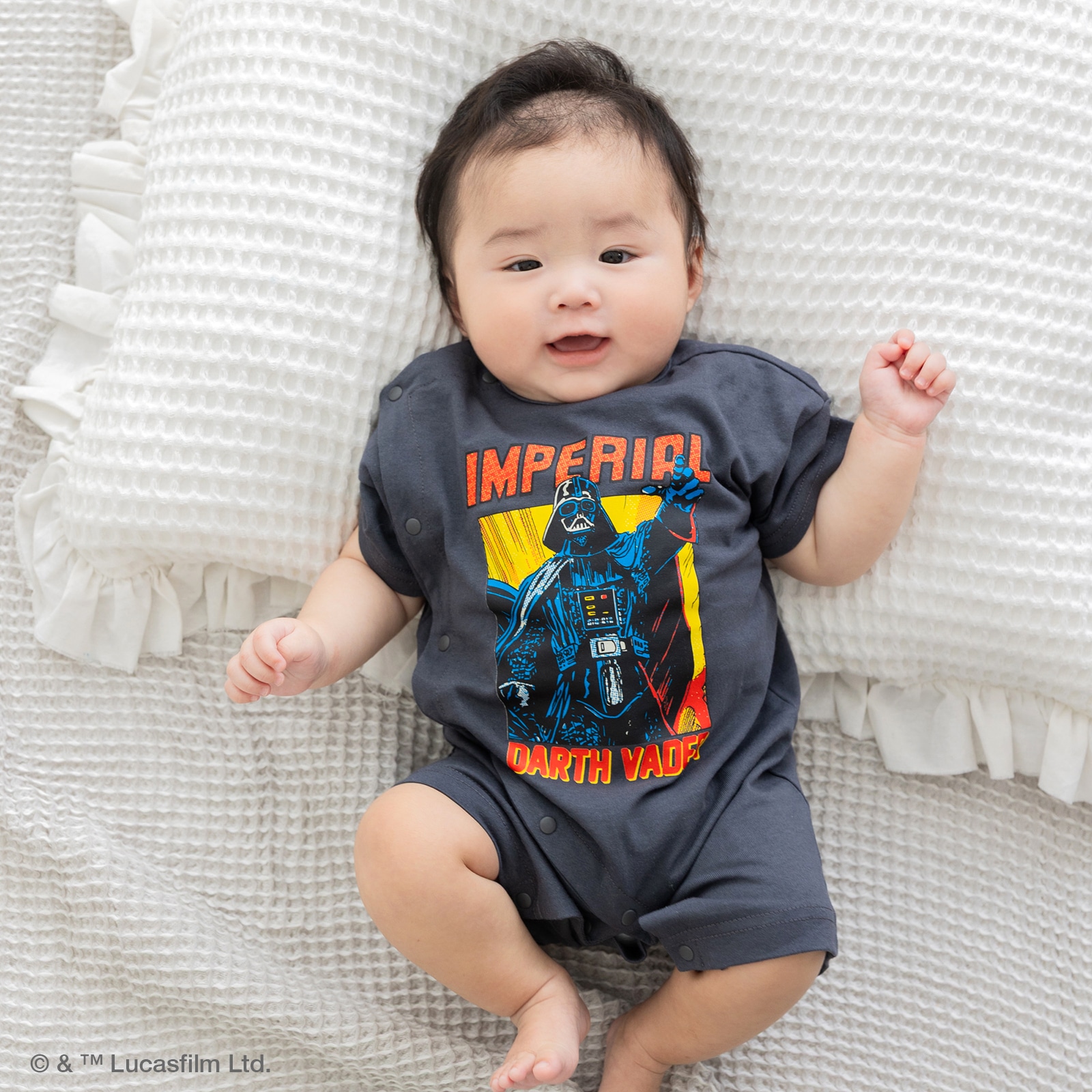 スター・ウォーズ 半袖 ロンパース カバーオール ベビー 新生児 赤ちゃん 子供服 男の子 綿100％ STAR WARS ダース・ベイダー 夏 [M便 1/2] | STAR WARS | 02
