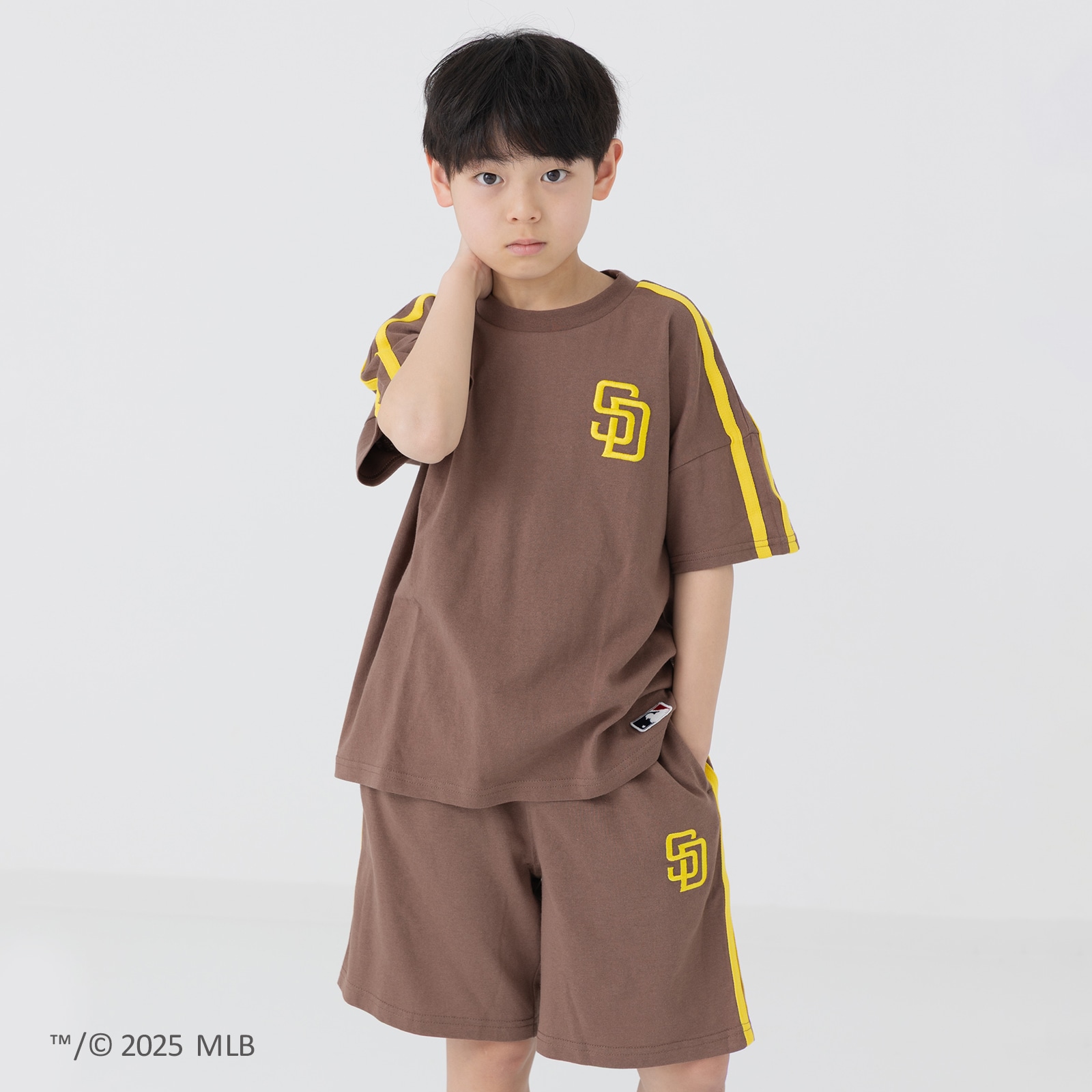 MLB キッズ セットアップ Tシャツ 半袖 ハーフパンツ 子供服 男の子 綿100％ ロゴ ヤンキース ドジャース 夏 90 100 110 120 130 140 150 160cm | MLB | 03