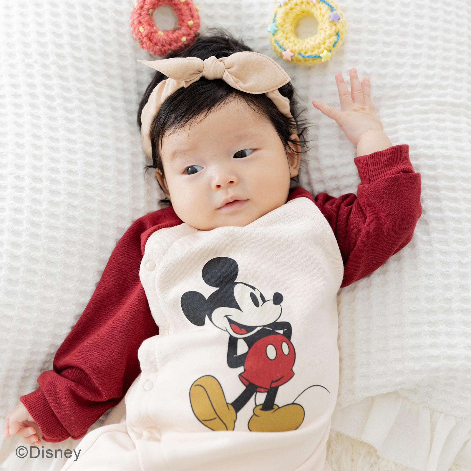 ミッキーマウス  カバーオール ロンパース 長袖 新生児 赤ちゃん ベビー服 男の子 女の子 裏毛 ディズニー Disney 秋冬 | Disney | 02