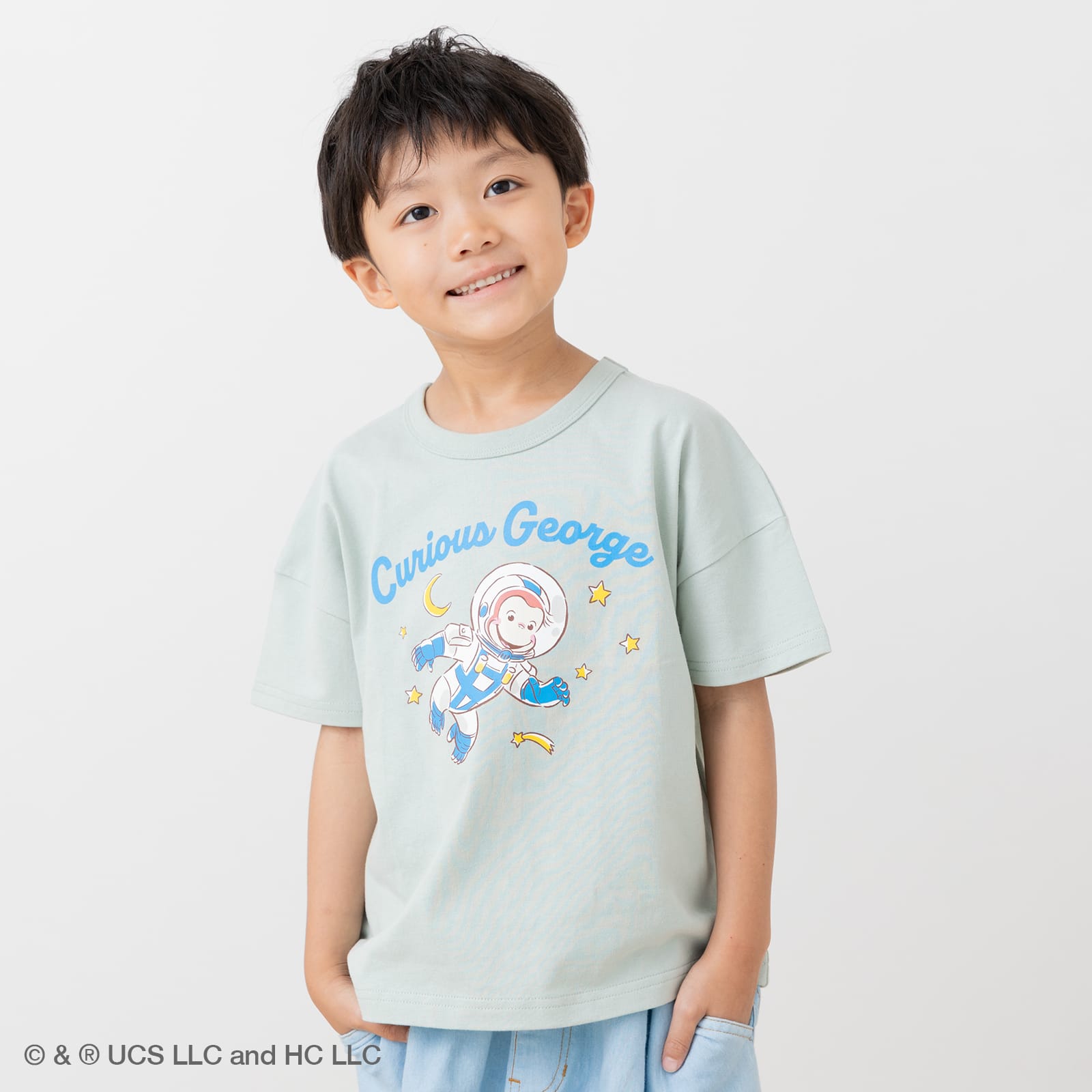 chil2 おさるのジョージ 半袖 Tシャツ 子供服 ベビー服 キッズ ビッグ 