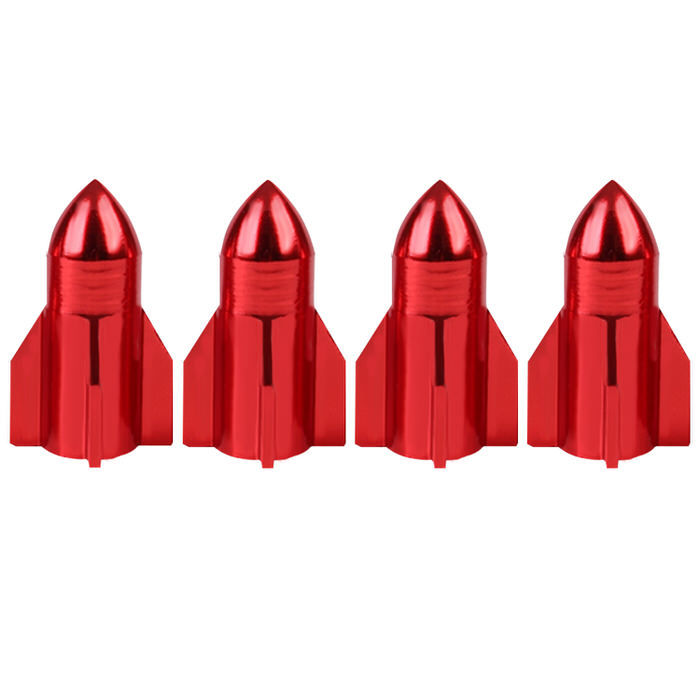 バルブキャップ 自転車 サイクル用品 ブルー 軽量 ミサイル型 エアーバルブキャップ 自転車バルブキャップ 青 汎用品 4個セット アルミ 軽量タイプ かっこいい |  | 03