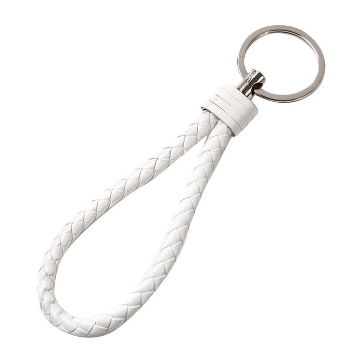 編込みフェイクレザーキーホルダーブルー キーチェーン 自動車 |  | 02