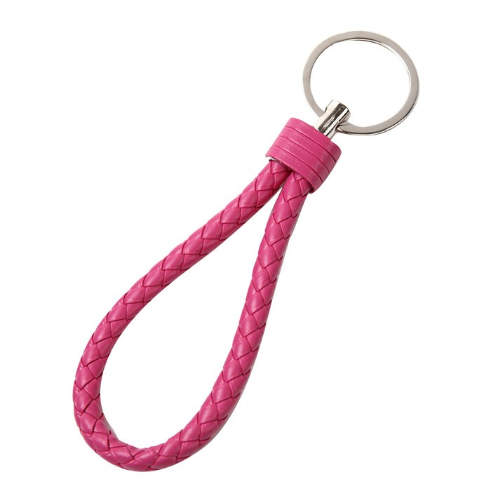 編込みフェイクレザーキーホルダーブルー キーチェーン 自動車 |  | 03