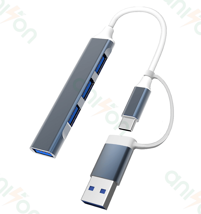 USBハブ3.0 ドッキングステーション 4ポート USB拡張 薄型 4in1 軽量設計 usbポート type-c 変換アダプタ コンパクト 3.0搭載 高速 Macbook Windows ノートPC