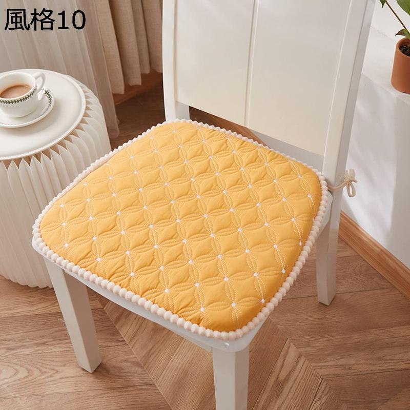 椅子 クッション シートクッション 座布団 42*44cm*2 チェア用 ひも付き 可愛い 食卓椅子用クッション 風格 ダイニング 北欧｜chin-st｜03