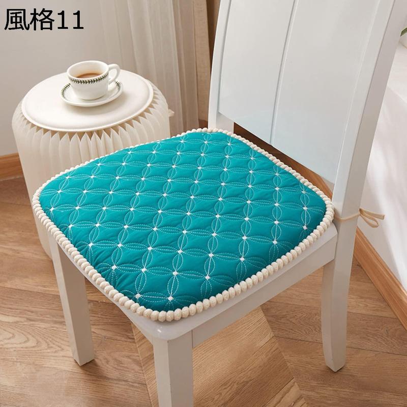 椅子 クッション シートクッション 座布団 42*44cm*2 チェア用 ひも付き 可愛い 食卓椅子用クッション 風格 ダイニング 北欧｜chin-st｜04