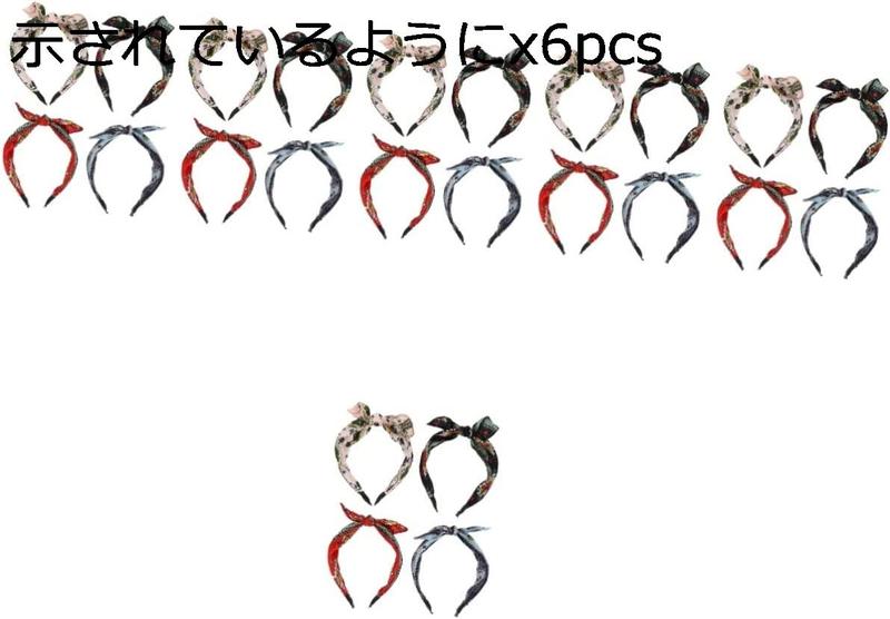 20 個 ラップ クロス アクセサリー ヘア ゴム フローラル ヘッドドレス カラー バンダナ ちょ...