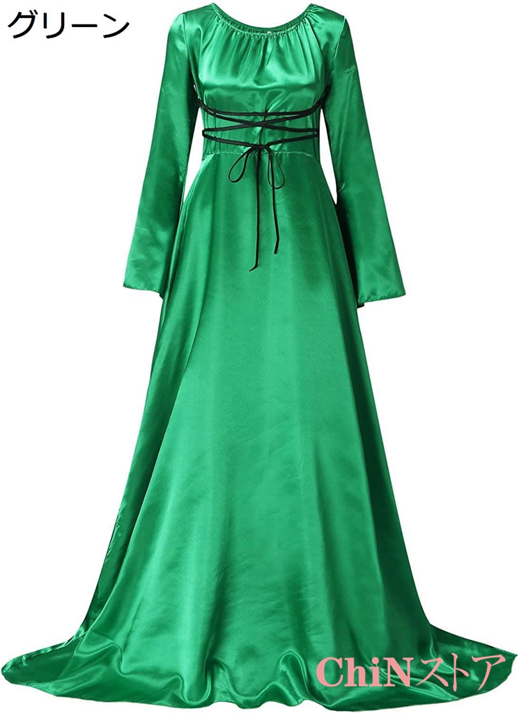中世ヨーロッパ ドレス レディース 貴族 ロングドレス 女王様 宮廷服洋服 大きいサイズ ワンピース...