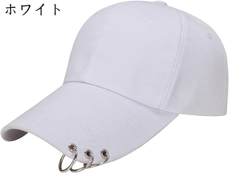 帽子 キャップ つば リング ピアス ワンポイント 男女兼用