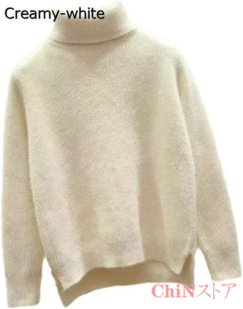 秋 冬 女性 暖かい 厚い セーター 韓国 ネック 長袖 ファッション ニット プルオーバー｜chin-st｜02