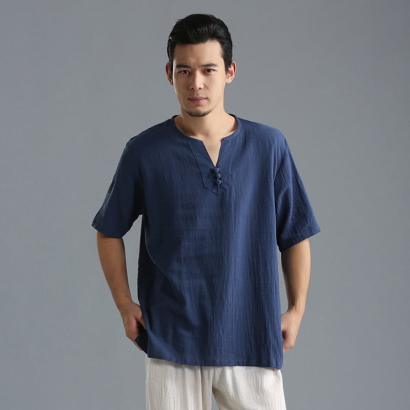 食品・日用品 半額ストア チャイナ服 メンズ Tシャツ チャイナTシャツ カットソー 男性用 服&ファッション小物