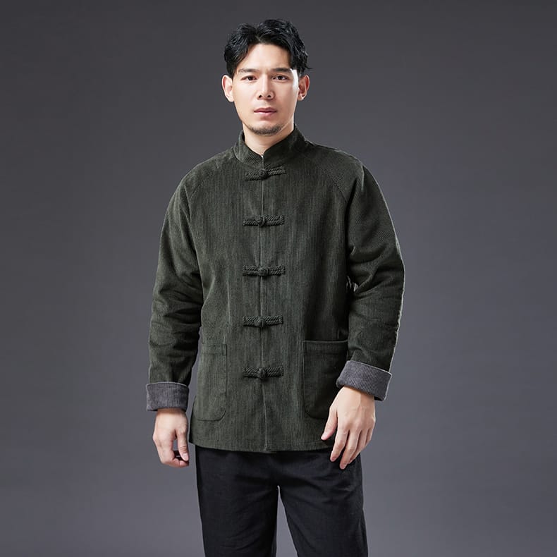 チャイナ服 メンズ ジャケット カンフー服 男性用 カフス袖 チャイナ