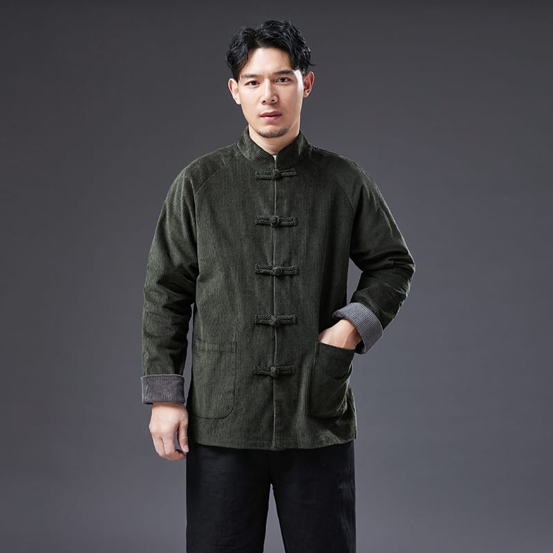 チャイナ服 メンズ ジャケット カンフー服 男性用 カフス袖 チャイナ