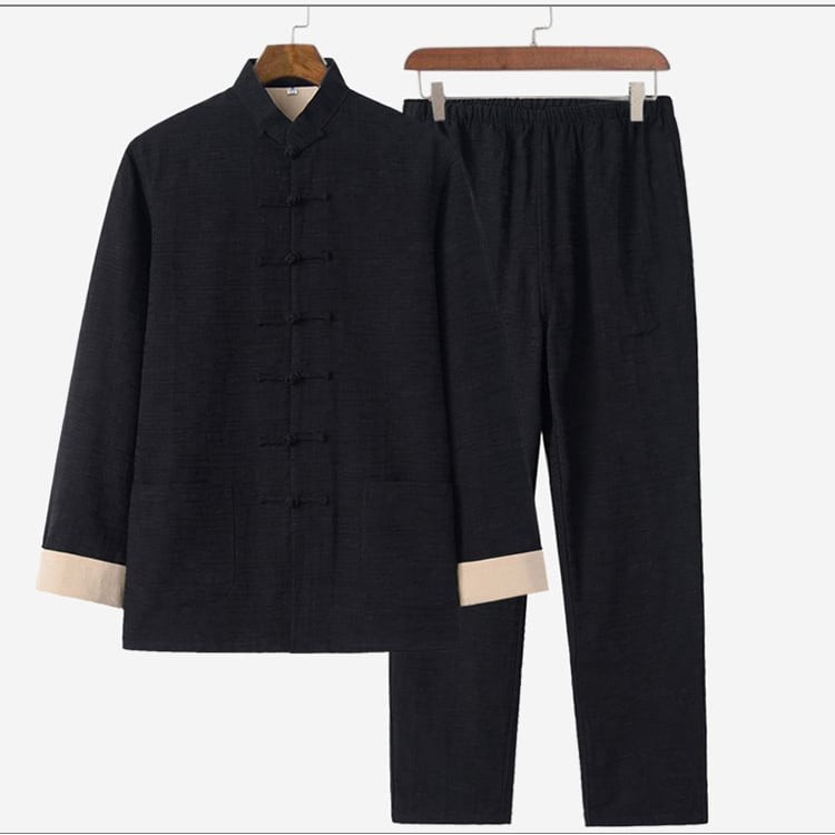 チャイナ服 メンズ 男性用 スーツ カンフー服 太極拳服 唐装 上下