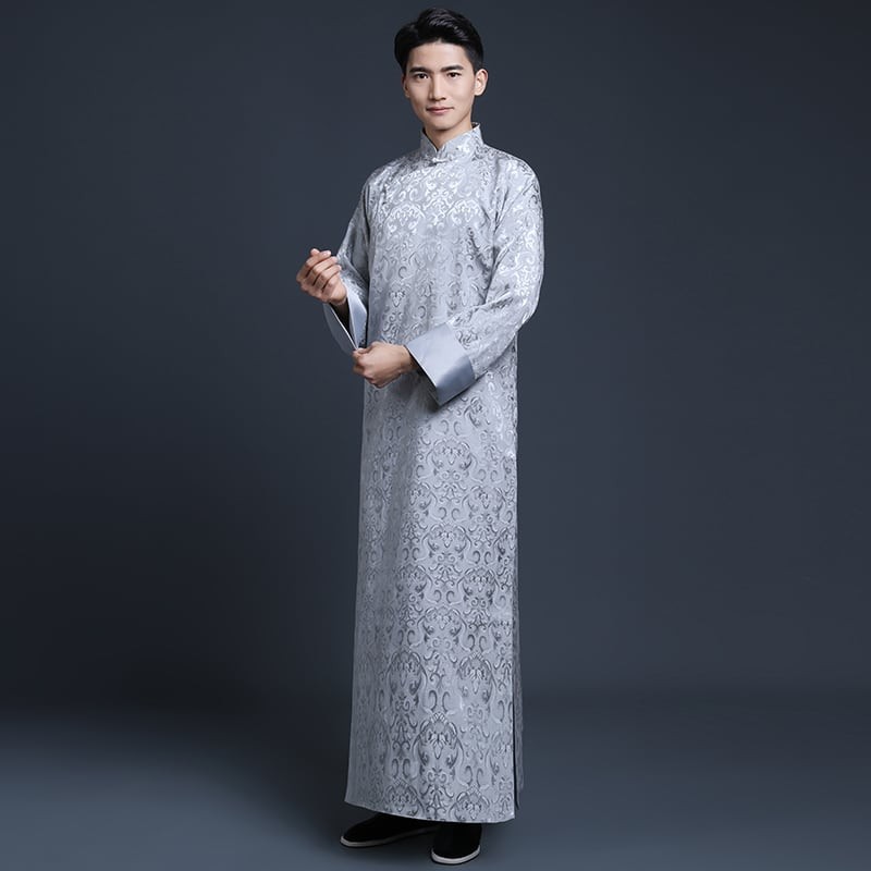男性の丈長中国服