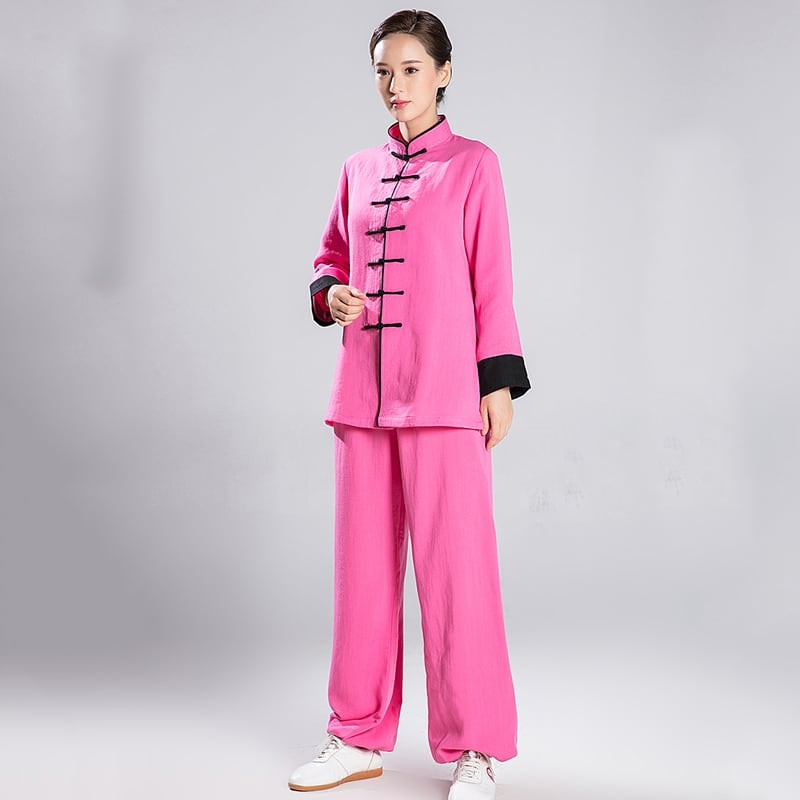 太極拳  ベロア調 太極服 上下 L サイズ 男女両用 枣红色【新品】 太極拳服 男性 女性 兼用 メンズ レディス 練習服 折り返し袖