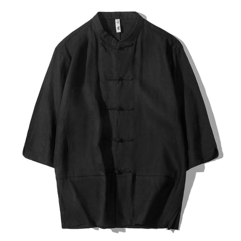 KAPITAL リネン　カンフーシャツ　チャイナ チャイナシャツ カンフーシャツ フロントポケット ロング丈