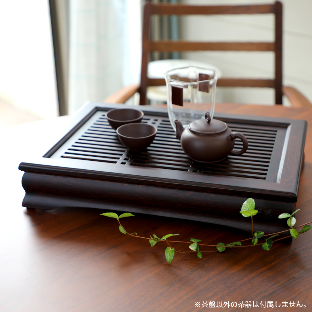 茶盤 竹製 鳳雅 貯水式 中国茶 茶道具 茶トレイ 湯こぼし 茶器 インテリア 08