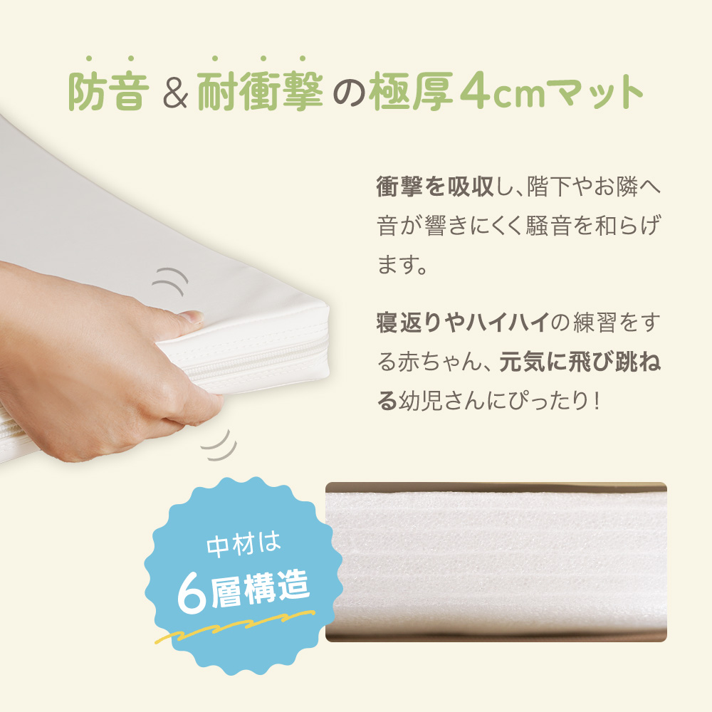 ちゃいなび（CHINAVI） プレイマット 赤ちゃん ベビー マット 大きい