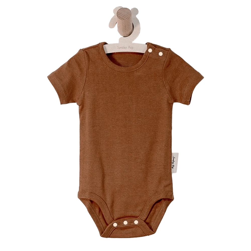 サンデーハグ Sundayhug ボディスーツ 半袖 50cm〜70cm 新生児から18か月 接触冷...