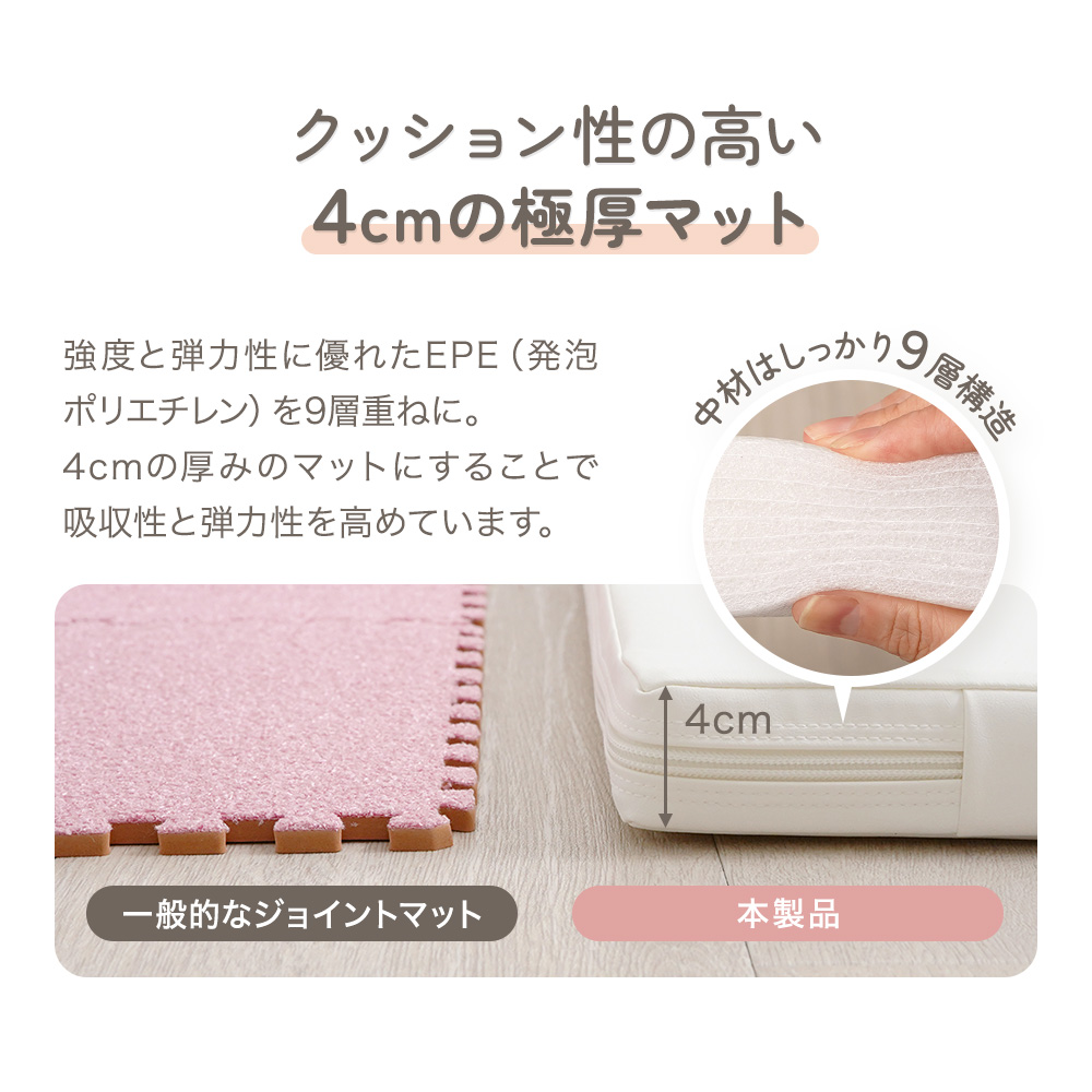 ちゃいなび（CHINAVI） シームレス プレイマット 抗菌 ベビーマット