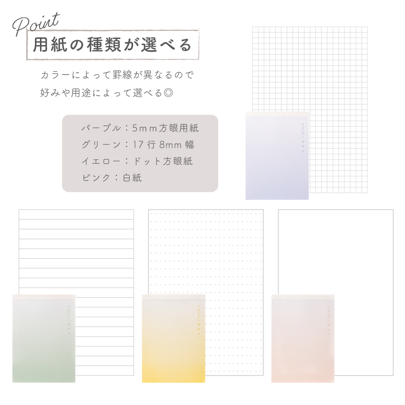 インクのチップス メモパッド 105mm×148mm 60枚 おしゃれ パープル