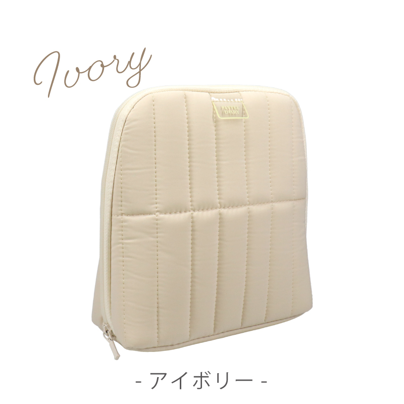 化粧ポーチ 自立 縦型 メイクポーチ コスメポーチ 大容量 仕切り付き トラベルポーチ 旅行 キルティング くすみカラー deli |  | 15