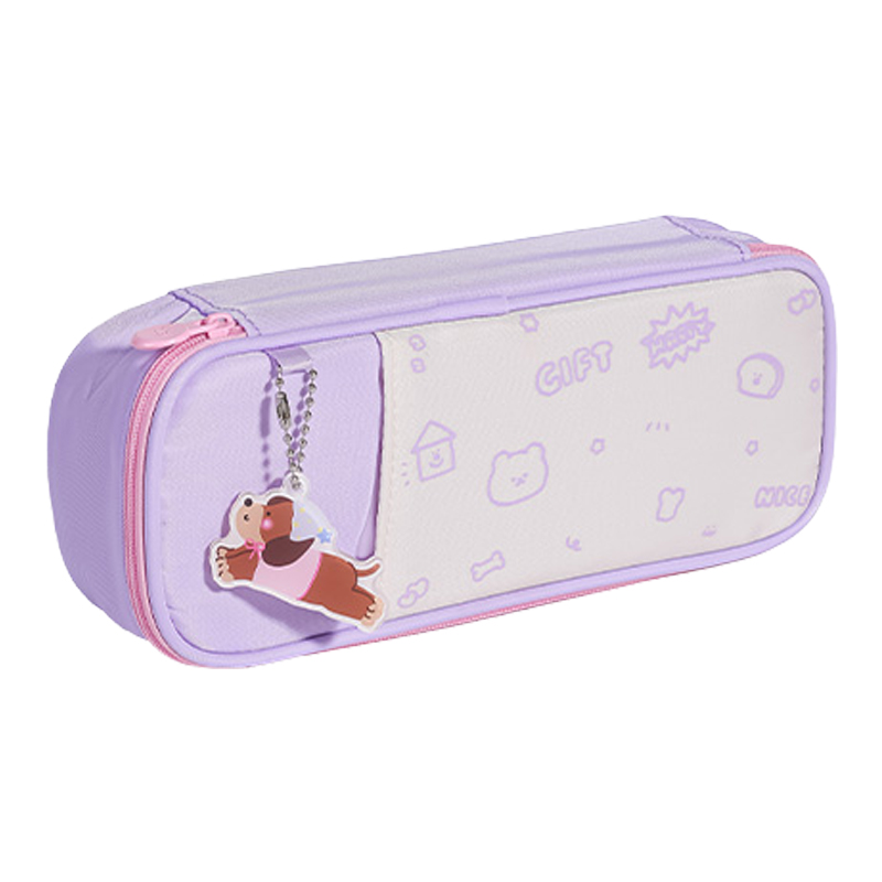 筆箱 小学生 おしゃれ かわいい ペンケース 大容量 イラスト 動物 中学生 高校生 水色 ピンク 紫 BC415 BC416 女の子 男の子 | インクのチップス | 01