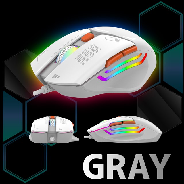 マウス 有線マウス 6ボタン パソコン グレー DPI切替 カウント数切り替え 800/1200/2400/3200 ゲーミングマウス 光化学 ワイヤード  有線ゲーミングマウス｜chips｜07