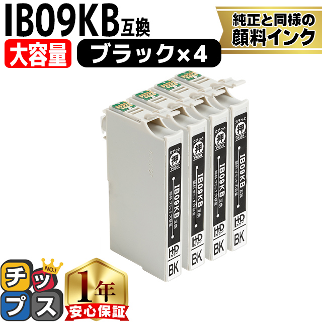 インクのチップス IB09KB エプソン プリンターインク 顔料 IB09 互換 