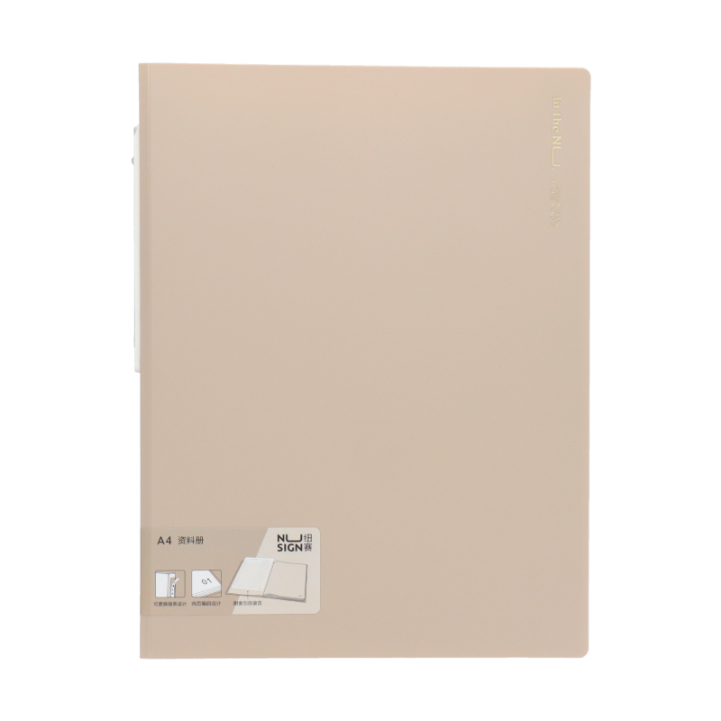 クリアファイル A4 40ポケット くすみカラー ブルー ピンク グリーン ベージュ 中身が見つけやすい目次シート付き Nusign deli | インクのチップス | 04