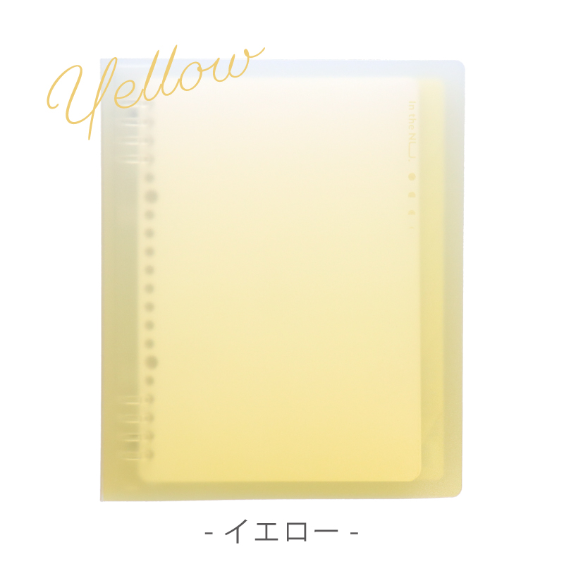 ルーズリーフバインダー 8穴 A5 40枚 おしゃれ パープル イエロー ピンク グリーン A5サイズ対応ルーズリーフバインダー パステルカラー Nusign deli | インクのチップス | 10