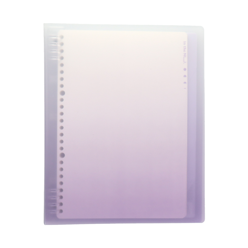 ルーズリーフバインダー 8穴 B5 40枚 おしゃれ パープル イエロー ピンク グリーン B5サイズ対応ルーズリーフバインダー パステルカラー Nusign deli | インクのチップス | 02