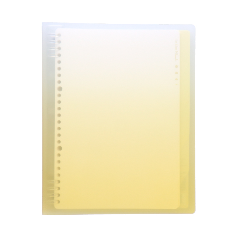 ルーズリーフバインダー 8穴 B5 40枚 おしゃれ パープル イエロー ピンク グリーン B5サイズ対応ルーズリーフバインダー パステルカラー Nusign deli | インクのチップス | 01