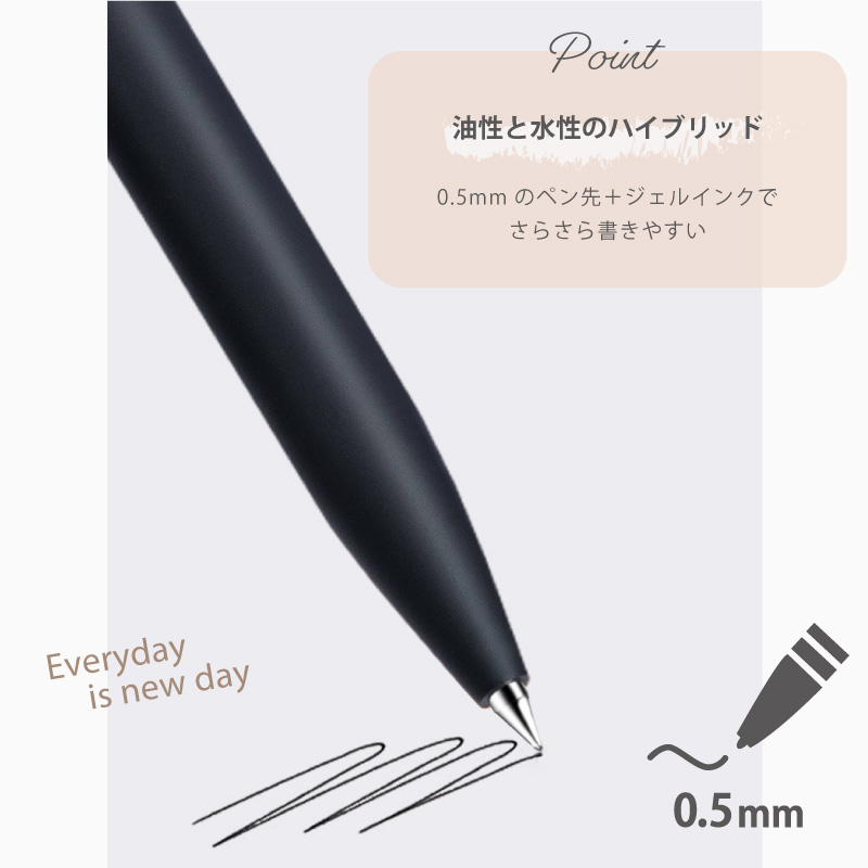 ジェルインクボールペン Gel Pen 黒インク 0.5mm 滑らかな書き心地 文具 deli Nusign | インクのチップス | 03