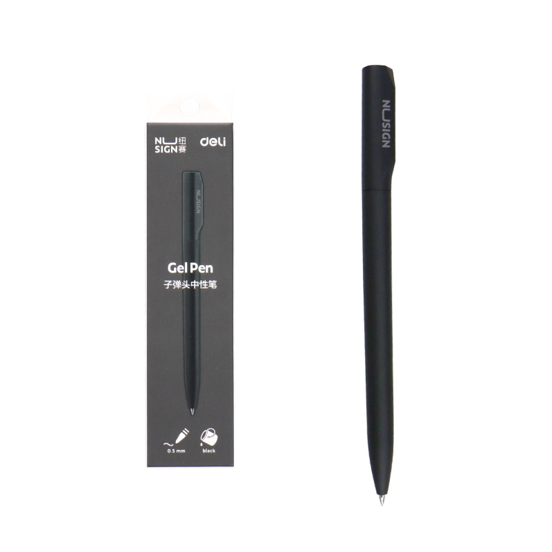 ジェルインクボールペン Gel Pen 黒インク 0.5mm 滑らかな書き心地 文具 deli Nusign | インクのチップス | 02