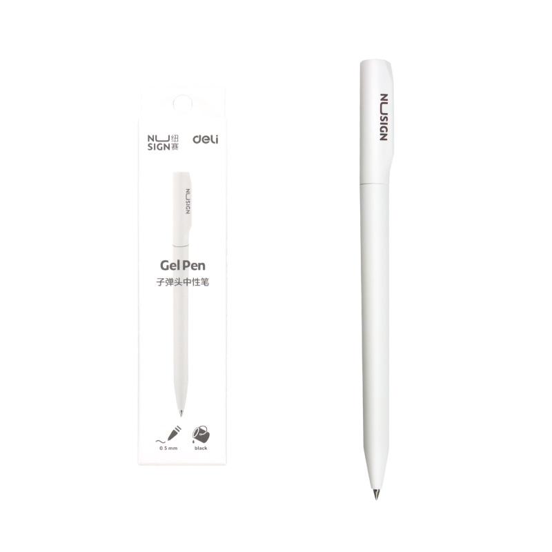 ジェルインクボールペン Gel Pen 黒インク 0.5mm 滑らかな書き心地 文具 deli Nusign | インクのチップス | 01