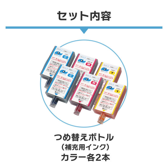 TS3530対応 BC-366/BC-366XL用 キャノン BC-366/BC-366XL用 カラー ワンタッチ詰め替え補充用インク bc366 サイインク 関連画像4