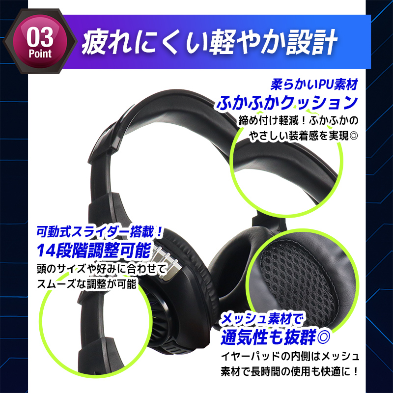 ゲーミングヘッドセット 有線 ヘッドホン (ヘッドフォン) PS5 PS4