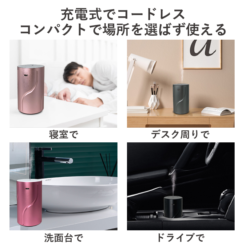 アロマディフューザー 水なし 車 コードレス ...の詳細画像2