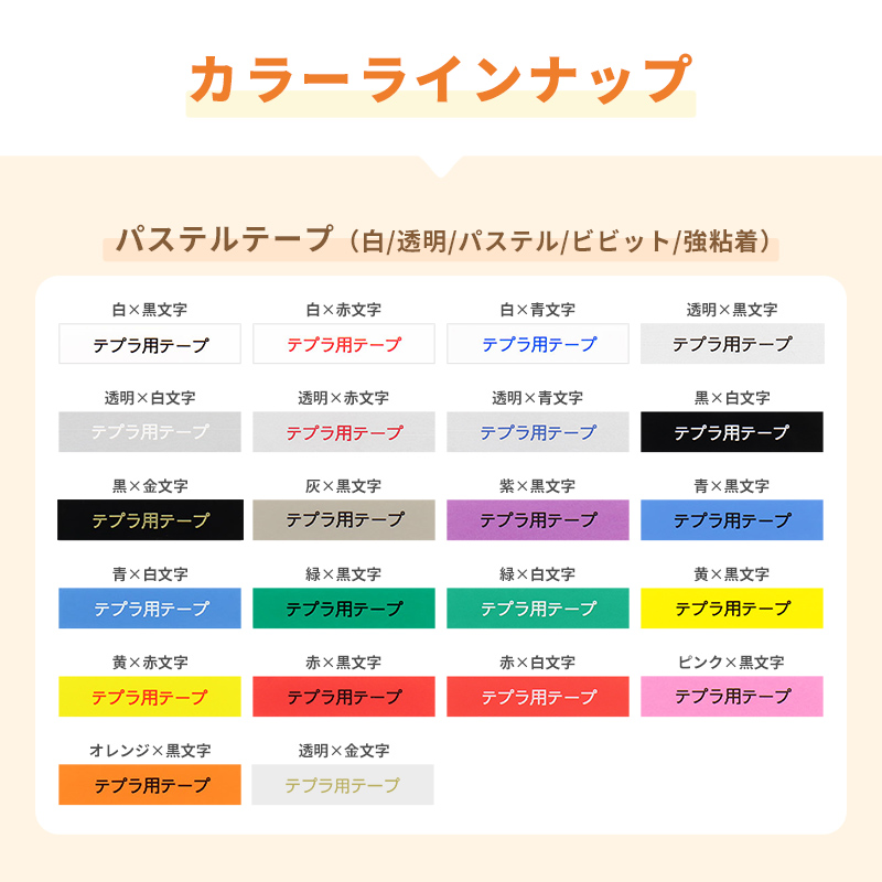 テプラ テープ 36mm pro 互換 自由に3個色が選べる テプラプロ テプラ