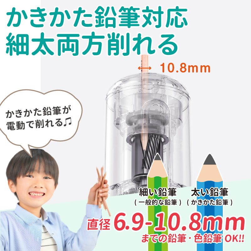 鉛筆削り 電動 鉛筆削り こども 鉛筆削り 全自動 充電式 USB 色鉛筆 調節可能 調節機能付き えんぴつ削り 鉛筆けずり おしゃれ VA10 関連画像5