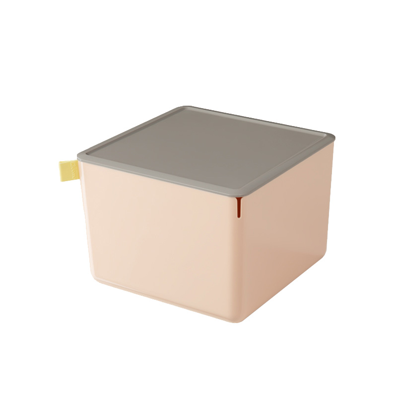 フタ付き収納ボックス 正方形（深） 幅21.2×奥行21.2×高さ15.3（cm） 収納ボックス オフィス収納 文具収納 事務用品 XDOMO deli｜chips｜02