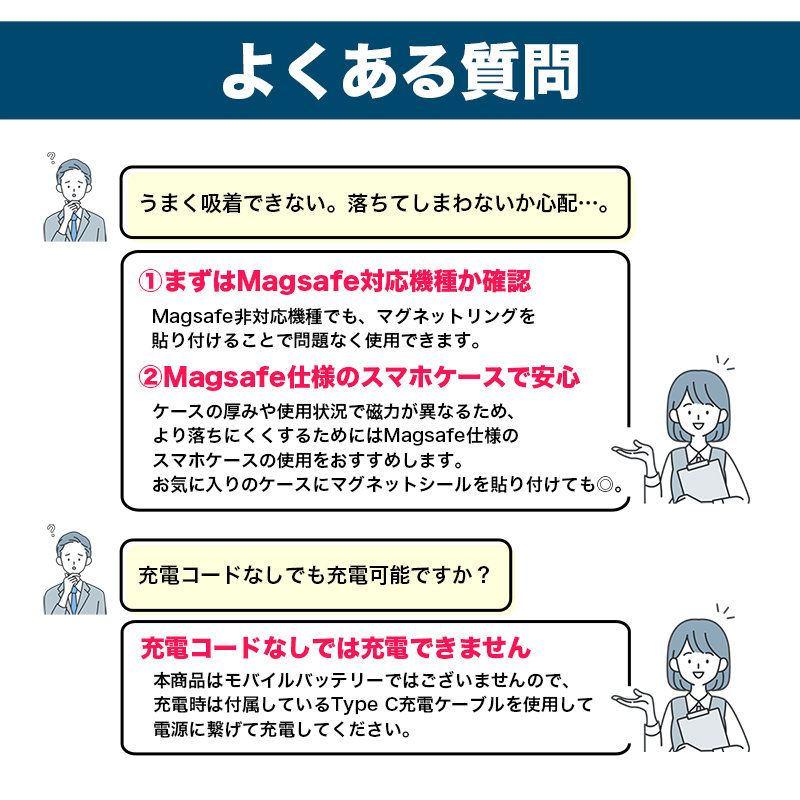 magsafe カードケース 充電 magsafe充電器 マグセーフ iPhone 充電器 ワイヤレス充電器 カードケース型 マグネット式 スタンド 15ｗ ZZ-CD01 | インクのチップス | 16