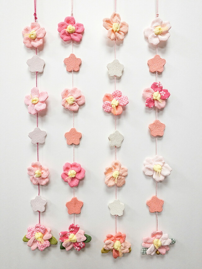つまみ細工＊ちりめん細工＊桜＊春＊一輪挿し⑤ 青っぽい