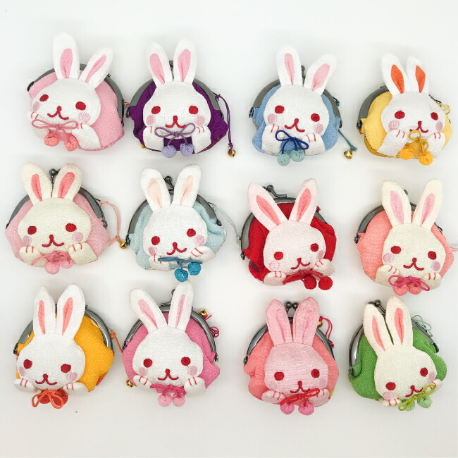 がま口財布 小銭入れ コインケース かわいい うさぎ がまぐち