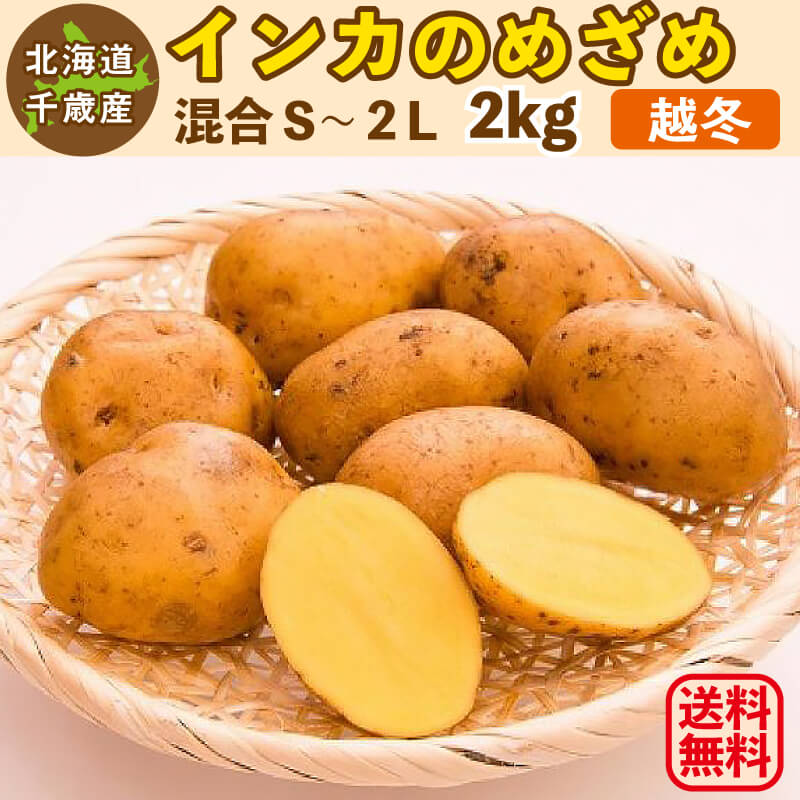 インカのめざめ 新じゃが 2kg S〜2Lサイズ混合 北海道 千歳産 じゃがいも ジャガイモ 送料無料 訳あり : kf-inka-2 :  チトセスポーツ - 通販 - Yahoo!ショッピング