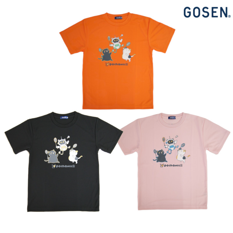 GOSEN（ゴーセン） 2025年秋企画 ポチャネコ バドミントンTシャツ