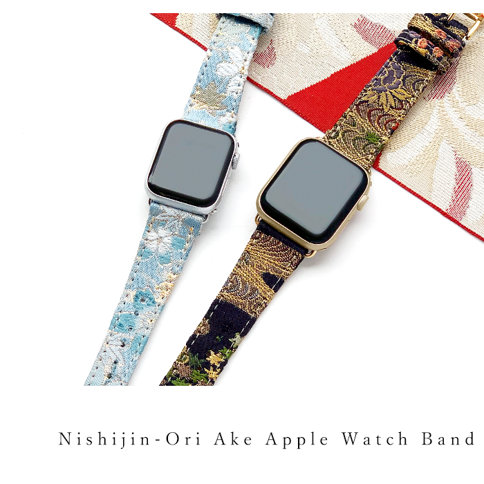 Apple Watch 西陣織 明 アップルウォッチ バンド レザー 付け替え 交換